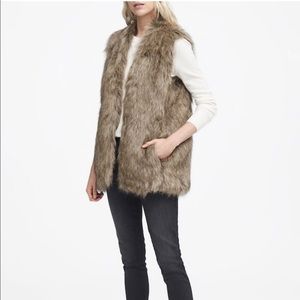 Banana Republic Faux Fur Vest